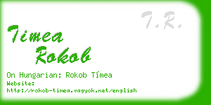 timea rokob business card